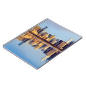 Uitzicht van Chicago skyline met reflectie Notitieboek (Linkerzijde)