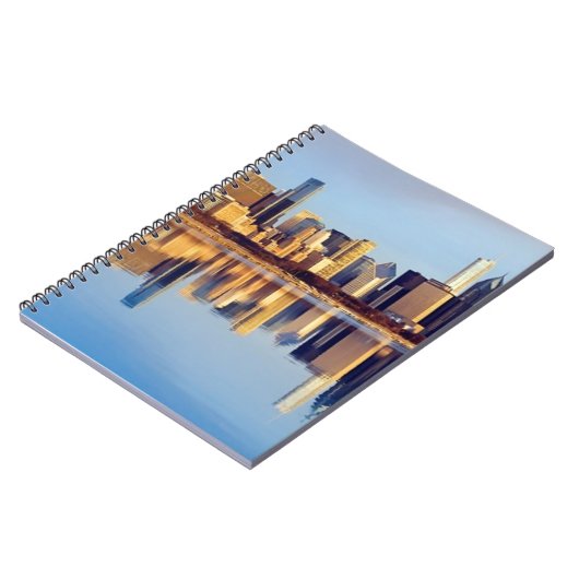 Uitzicht van Chicago skyline met reflectie Notitieboek (Linkerzijde)