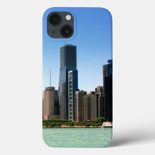 Uitzicht van Chicago skyline van het Michiganmeer Case-Mate iPhone Case (Achterkant)