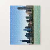 Uitzicht van Chicago skyline van het Michiganmeer Legpuzzel (Verticaal)