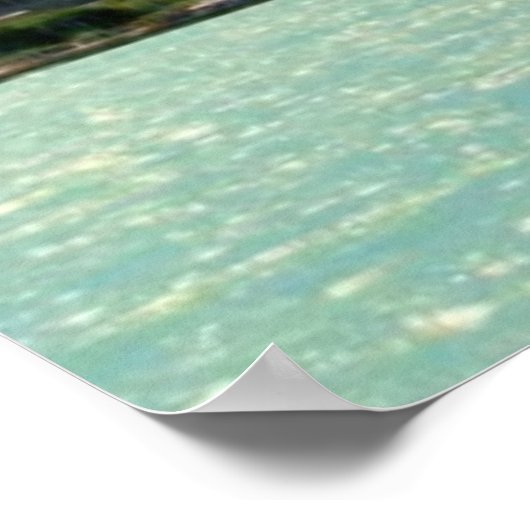 Uitzicht van Chicago skyline van het Michiganmeer Poster (Hoek)