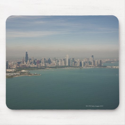 uitzicht van Chicago vanuit het Michigan-meer Muismat (Voorkant)