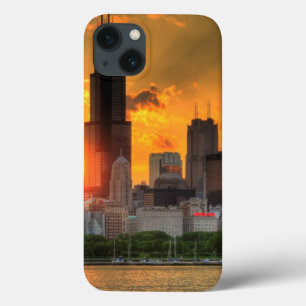Uitzicht van Chicago's skyline van Adler iPhone 13 Hoesje