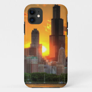 Uitzicht van Chicago's skyline van Adler iPhone 11 Hoesje