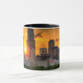 Uitzicht van Chicago's skyline van Adler Mok (Midden)