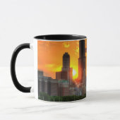Uitzicht van Chicago's skyline van Adler Mok (Links)