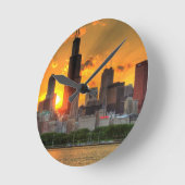 Uitzicht van Chicago's skyline van Adler Ronde Klok (Hoek)