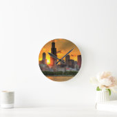 Uitzicht van Chicago's skyline van Adler Ronde Klok (Huis)