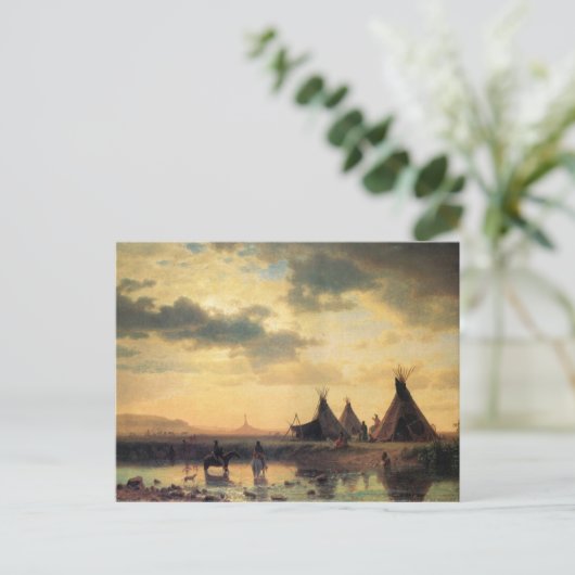 Uitzicht van Chimney Rock van Albert Bierstadt Briefkaart (Staand voorkant)