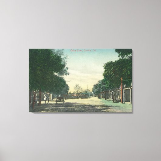 Uitzicht van Chinatown Oroville, CA Canvas Afdruk (Voorkant)
