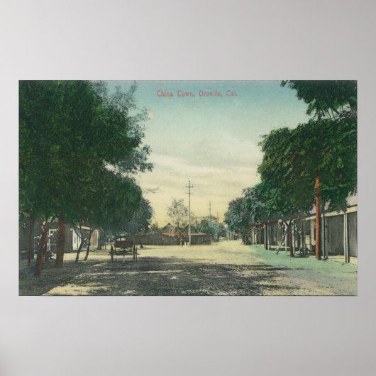 Uitzicht van Chinatown Oroville, CA Poster (Voorkant)