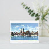 Uitzicht van Cincinnati, Ohio, Skyline Briefkaart (Staand voorkant)