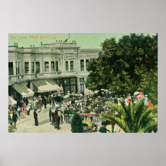 Uitzicht van CirclePalo Alto, CA Poster (Voorkant)