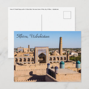 Uitzicht van Citadel Kunya-ark - Khiva, Oezbekista Briefkaart