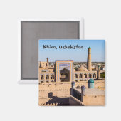 Uitzicht van Citadel Kunya-ark - Khiva, Oezbekista Magneet (Voorkant / Achterkant)