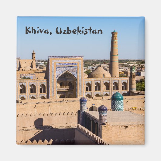 Uitzicht van Citadel Kunya-ark - Khiva, Oezbekista Magneet (Voorkant)