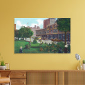 Uitzicht van City Hall Park Oakland, CA Canvas Afdruk (Insitu (Woonkamer))