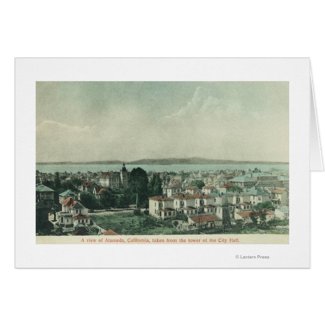 Uitzicht van City Hall Tower Alameda, CA (Voorkant Horizontaal)