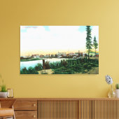 Uitzicht van CityFairbanks, AK Canvas Afdruk (Insitu (Woonkamer))