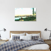 Uitzicht van CityFairbanks, AK Canvas Afdruk (Insitu (Slaapkamer))