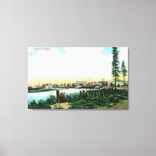 Uitzicht van CityFairbanks, AK Canvas Afdruk (Voorkant)