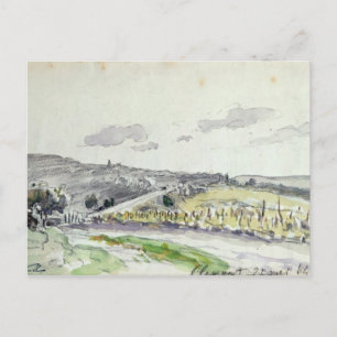 Uitzicht van Clamart, 1864 Briefkaart