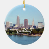 Uitzicht van Cleveland Lake Keramisch Ornament (Achterkant)