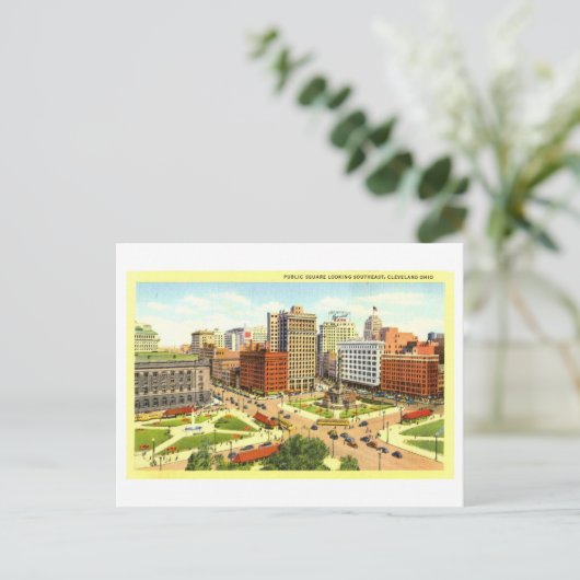  Uitzicht van Cleveland, Ohio, Briefkaart (Staand voorkant)