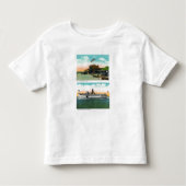 Uitzicht van Cliff Beach Bath House Kinder Shirts (Voorkant)