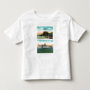 Uitzicht van Cliff Beach Bath House Kinder Shirts
