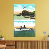 Uitzicht van Cliff Beach House Canvas Afdruk (Insitu (Woonkamer))