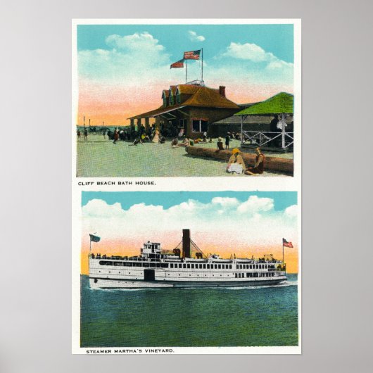 Uitzicht van Cliff Beach House Poster (Voorkant)