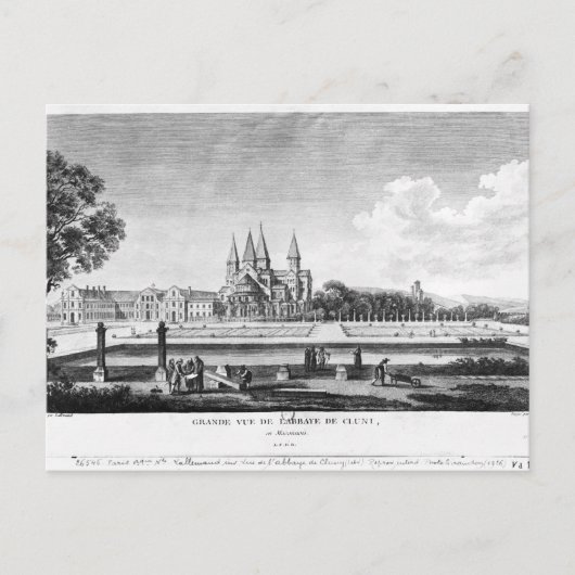 Uitzicht van Cluny Abbey Briefkaart (Voorkant)
