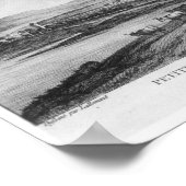 Uitzicht van Cluny Abbey Poster (Hoek)