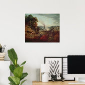 Uitzicht van Coalbrookdale, 1777 Poster (Thuiskantoor)