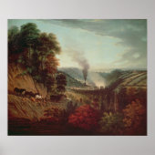 Uitzicht van Coalbrookdale, 1777 Poster (Voorkant)