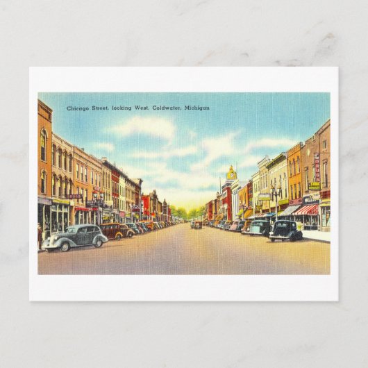  Uitzicht van Coldwater, Michigan, Briefkaart (Voorkant)