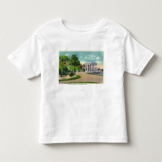 Uitzicht van Coles Hill en Plymouth Rock Portico Kinder Shirts (Voorkant)