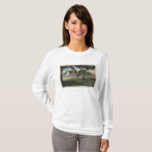 Uitzicht van Collins Island, Zeilboot op water T-shirt (Voorkant volledig)
