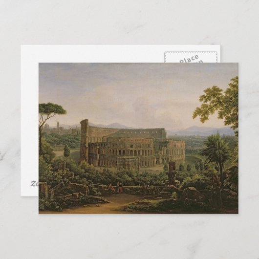 Uitzicht van Colosseum van de Palatine Heuvel Briefkaart (Voorkant / Achterkant)