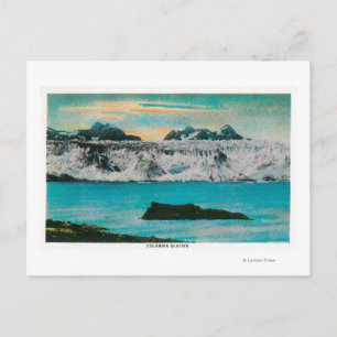 Uitzicht van Columbia Glacier, Alaska Briefkaart