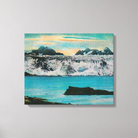 Uitzicht van Columbia Glacier, Alaska Canvas Afdruk (Voorkant)