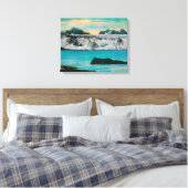 Uitzicht van Columbia Glacier, Alaska Canvas Afdruk (Insitu (Slaapkamer))