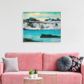 Uitzicht van Columbia Glacier, Alaska Canvas Afdruk (Insitu (Woonkamer))