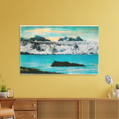 Uitzicht van Columbia Glacier, Alaska Canvas Afdruk (Insitu (Woonkamer))
