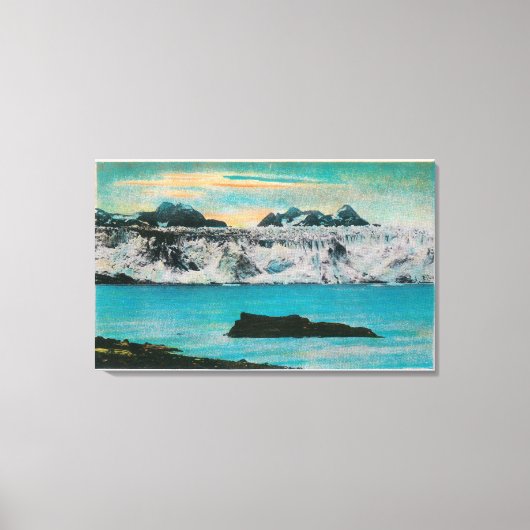 Uitzicht van Columbia Glacier, Alaska Canvas Afdruk (Voorkant)