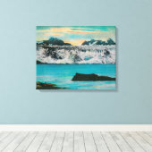 Uitzicht van Columbia Glacier, Alaska Canvas Afdruk (Insitu (Houten vloer))