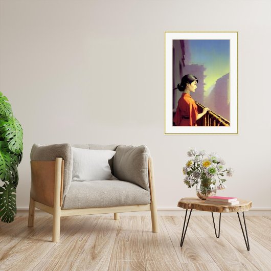 Uitzicht van condo - canvas Art Print