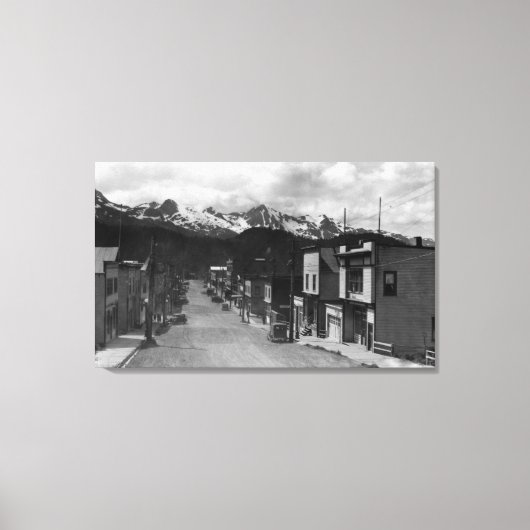 Uitzicht van Cordova, foto van Alaska Canvas Afdruk (Voorkant)