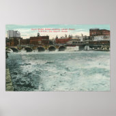 Uitzicht van Court Street Bridge met hoge tonen Poster (Voorkant)